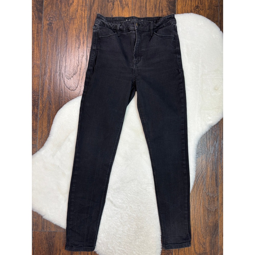 Old Navy Super Skinny Jeans 8 Black High Rise Stretch Denim Women